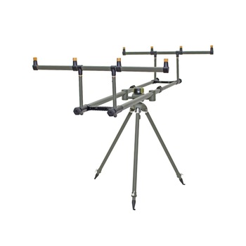 Rod pod pentru lansete cu patru posturi si 3 picioare ajustabile Rod pod pentru lansete cu patru posturi si 3 picioare ajustabile