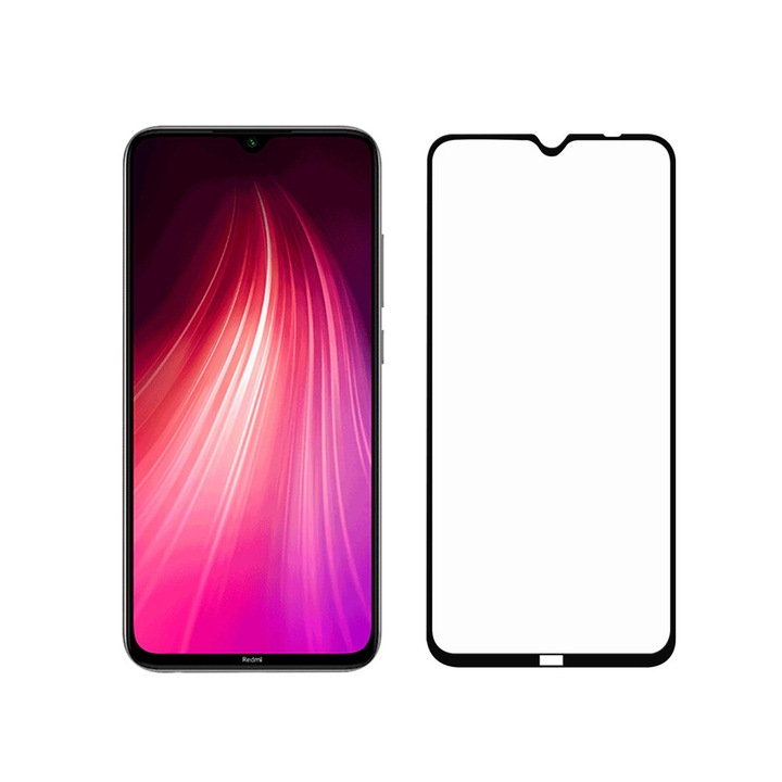 Üvegvédő 3D Full Xiaomi Redmi Note 8T, fekete