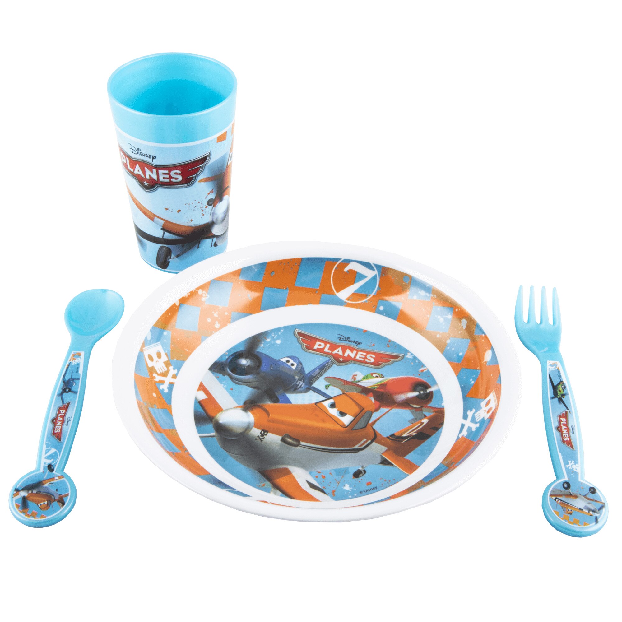 Set mic dejun Planes Disney, 4 piese, plastic, Multicolor
