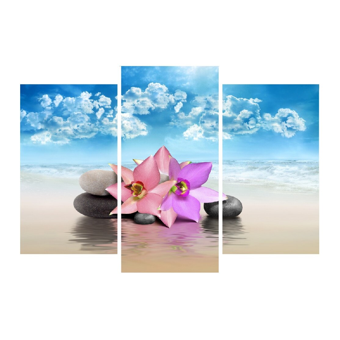 Tablou multicanvas 3 piese Flori 7, 120 x 85 cm