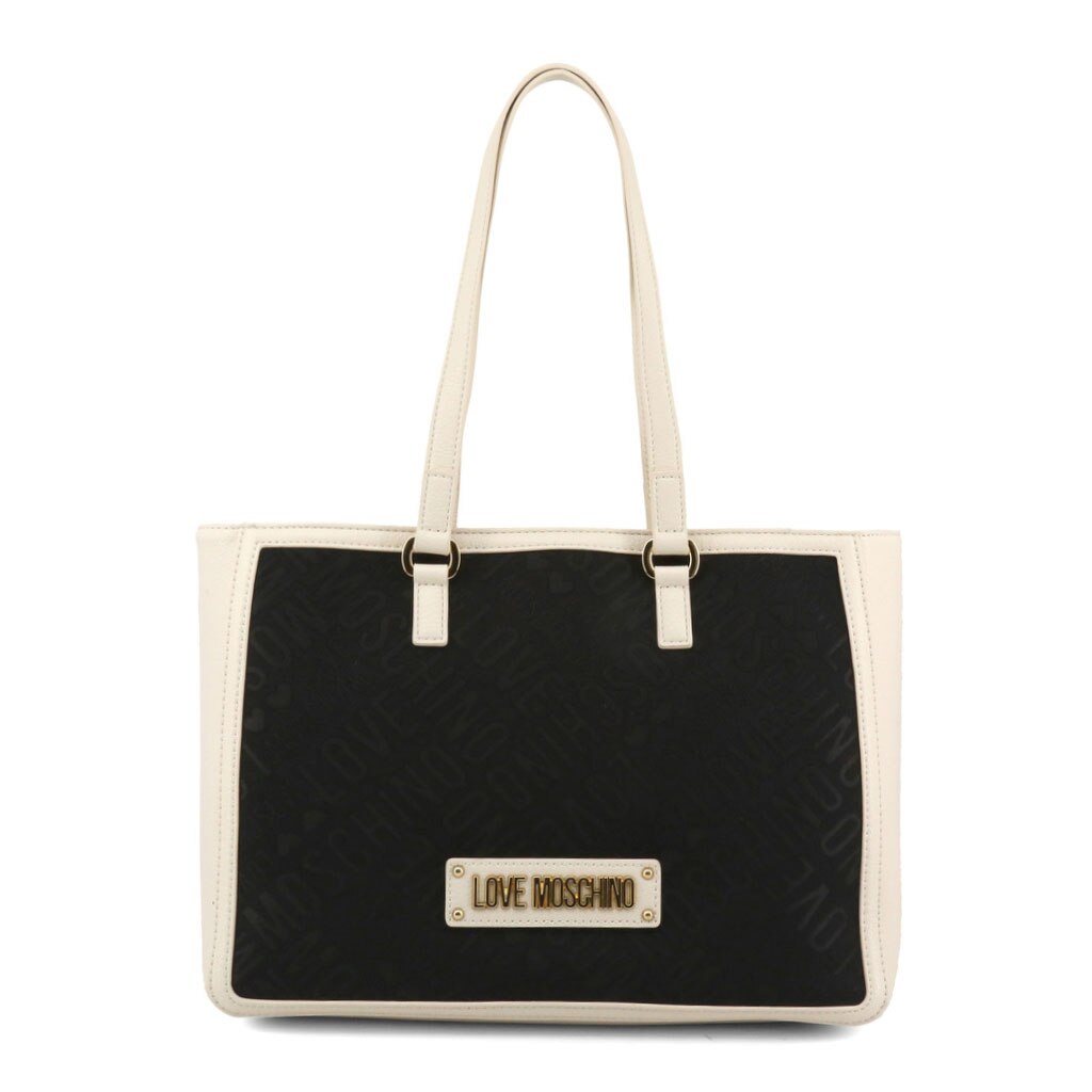 Geanta Umar Love Moschino, Inchidere Fermoar, Alb - Negru - JC4019PP17LC