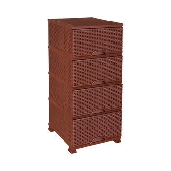 Dulap Premium pentru depozitare Komidin, Elif Plastik, 4 cutii depozitare, Rattan, pentru hol, baie si bucatarie, dimensiuni 91 X 45 X 38 centimetri, Maron Dulap Premium pentru depozitare Komidin, Elif Plastik, 4 cutii depozitare, Rattan, pentru hol, baie si bucatarie, dimensiuni 91 X 45 X 38 centimetri, Maron