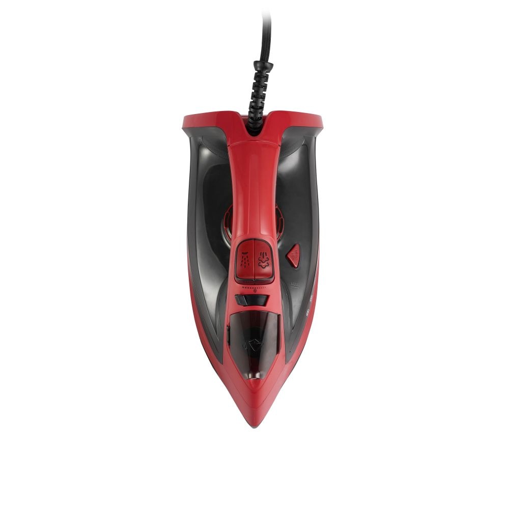 Fier de calcat cu abur MESKO, 3000 W, 70g/min, 400ml, Oprire automata, Functie anti-picurare si auto-curatare, rosu/negru