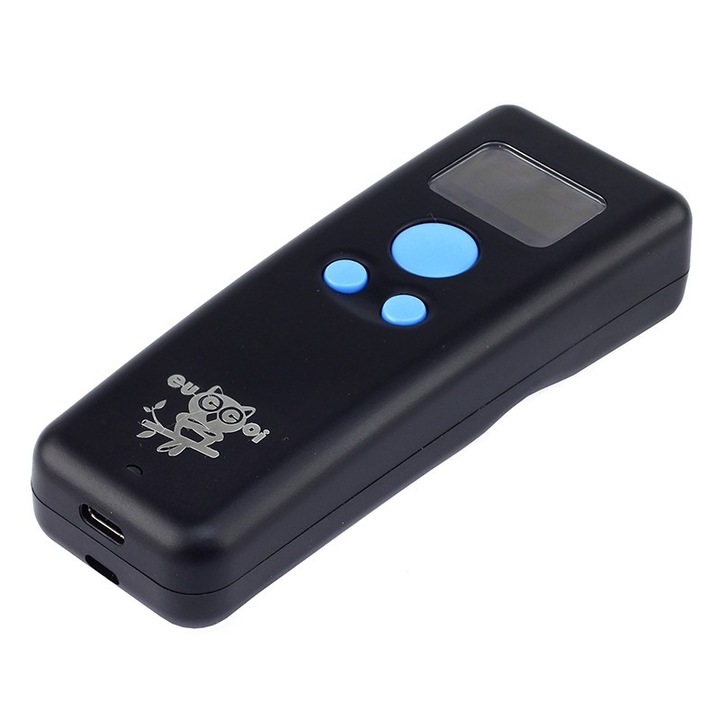 Euccoi Bluetooth 1D vonalkód-olvasó, USB vevő, Android iOS USB, ARM 32, 16 MB, 25 nyelv
