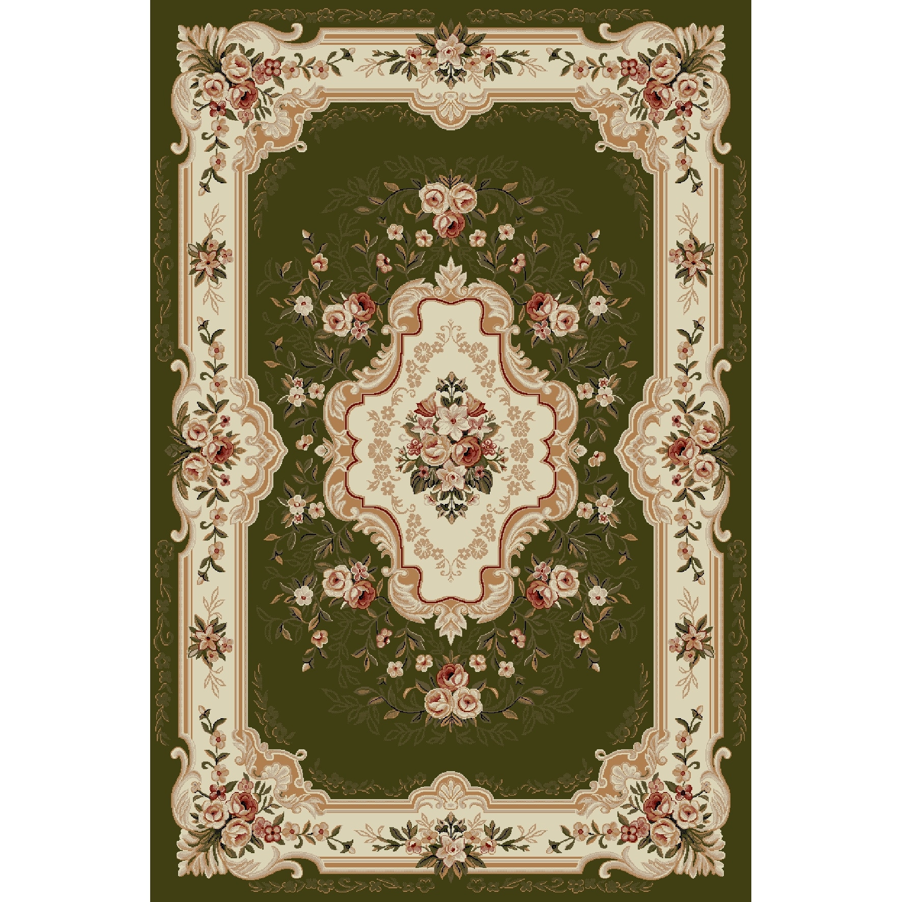 Covor Clasic, Lotos 570, Verde, 100x200 cm, 1800 gr/mp