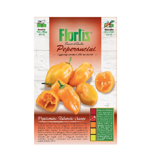 Seminte Ardei iute Habanero Portocaliu, plic 0,5 grame