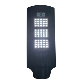 Lampa stradala cu panou solar , putere 60 W , senzor de lumina , senzor de miscare , buton On/Off , lumina rece , negru Lampa stradala cu panou solar , putere 60 W , senzor de lumina , senzor de miscare , buton On/Off , lumina rece , negru