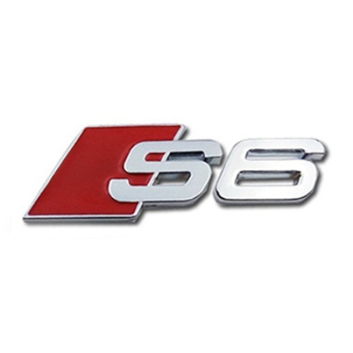 Audi Sline S6 hátsó csomagtartó embléma