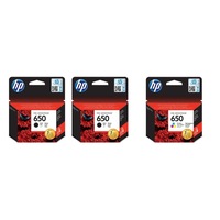 Pachet cartuse cerneala CZ101AE (650) negru x 2 CZ102AE (650) tricolor HP original 32ml 920 pagini