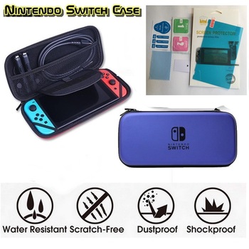 Set Husa De Protectie Consola Si Folie Protector Nintendo Albastru Set Husa De Protectie Consola Si Folie Protector Nintendo Albastru