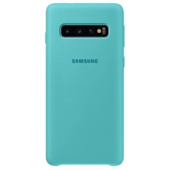 Husa protectie spate silicon, pentru Samsung Galaxy S10 +/S10 Plus, bumper ultraslim, Bleu