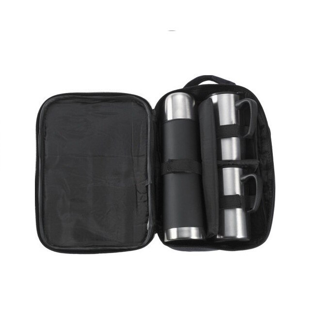 Set termos negru cu husa 750 ml