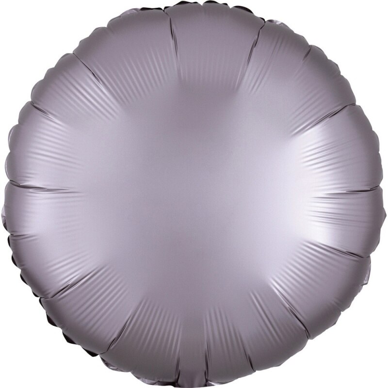 Balon folie 45 cm rotund Satin Luxe Gri Pastel, Amscan 3991902