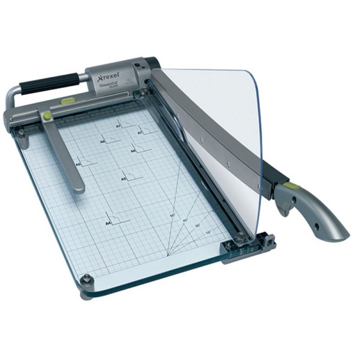 Гилотина за хартия REXEL ClassicCut™ CL410, A4, Капацитет 25 листа, Дължина на рязане 39 см, Цвят Сив