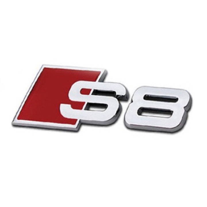 Audi Sline S8 hátsó csomagtartó embléma