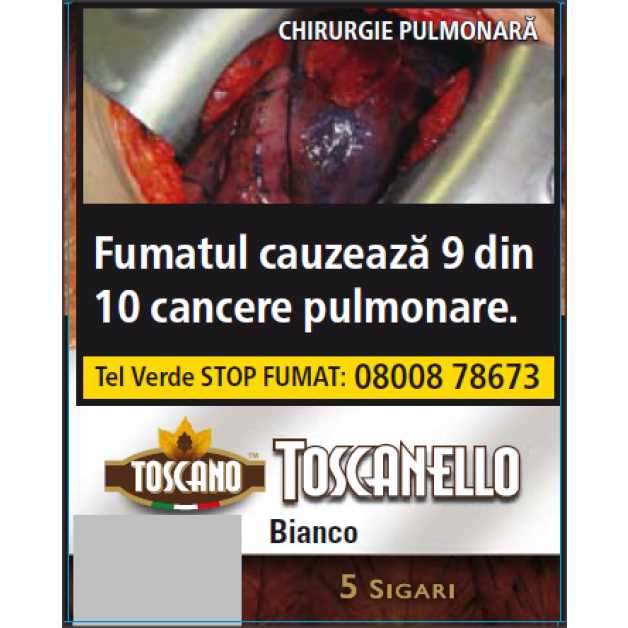 Pachet tigari de foi Toscanello Bianco (5 tigari) - eMAG.ro