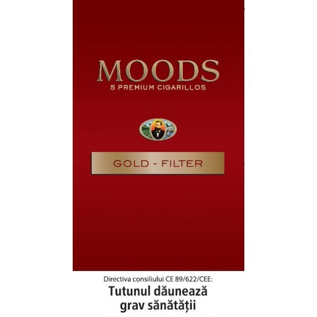 Pachet tigari de foi Moods Gold Filter (5 tigari)