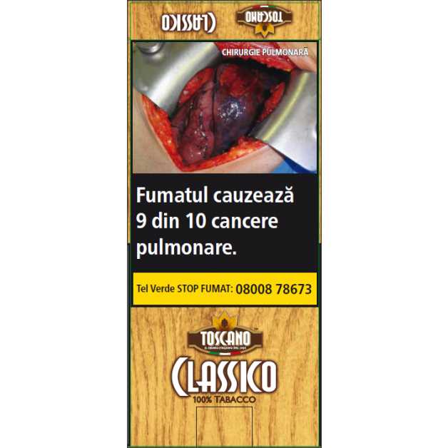 Pachet tigari de foi Toscano Classico (5 tigari)