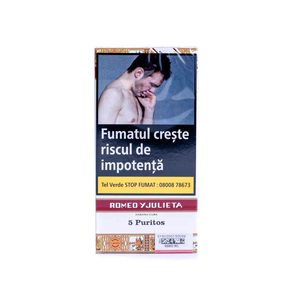 Pachet tigari de foi Romeo y Julieta Puritos (5 tigari)