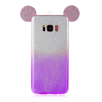 Husa Samsung S8 (G950) - Silicon Mouse cu Urechi Glitter Sparkles - VIOLET Husa Samsung S8 (G950) - Silicon Mouse cu Urechi Glitter Sparkles - VIOLET