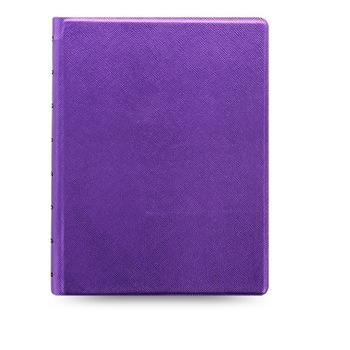 Agenda A5 nedatata cu spirala si rezerve FILOFAX Notebook Saffiano Metallic, Violet Agenda A5 nedatata cu spirala si rezerve FILOFAX Notebook Saffiano Metallic, Violet