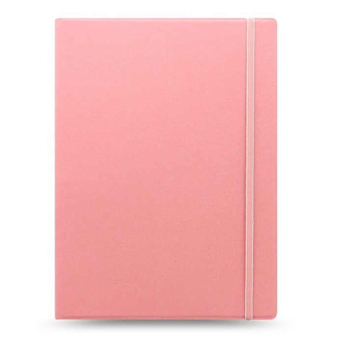 Agenda A4 nedatata cu spirala si rezerve FILOFAX Notebook Classic Pastels, Roz