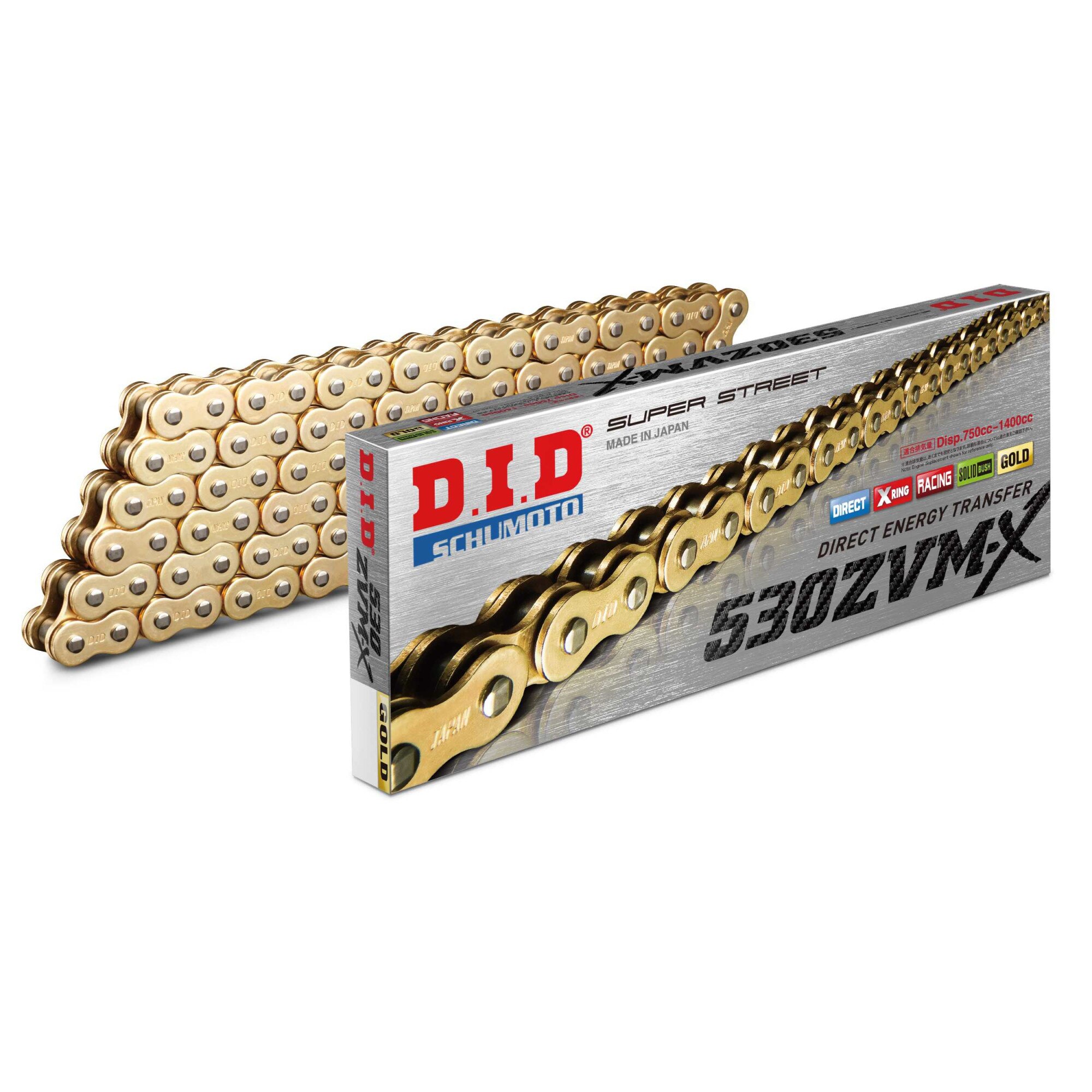 Lant pentru motociclete - DID, 50ZVM-X cu 112 zale, X-Ring