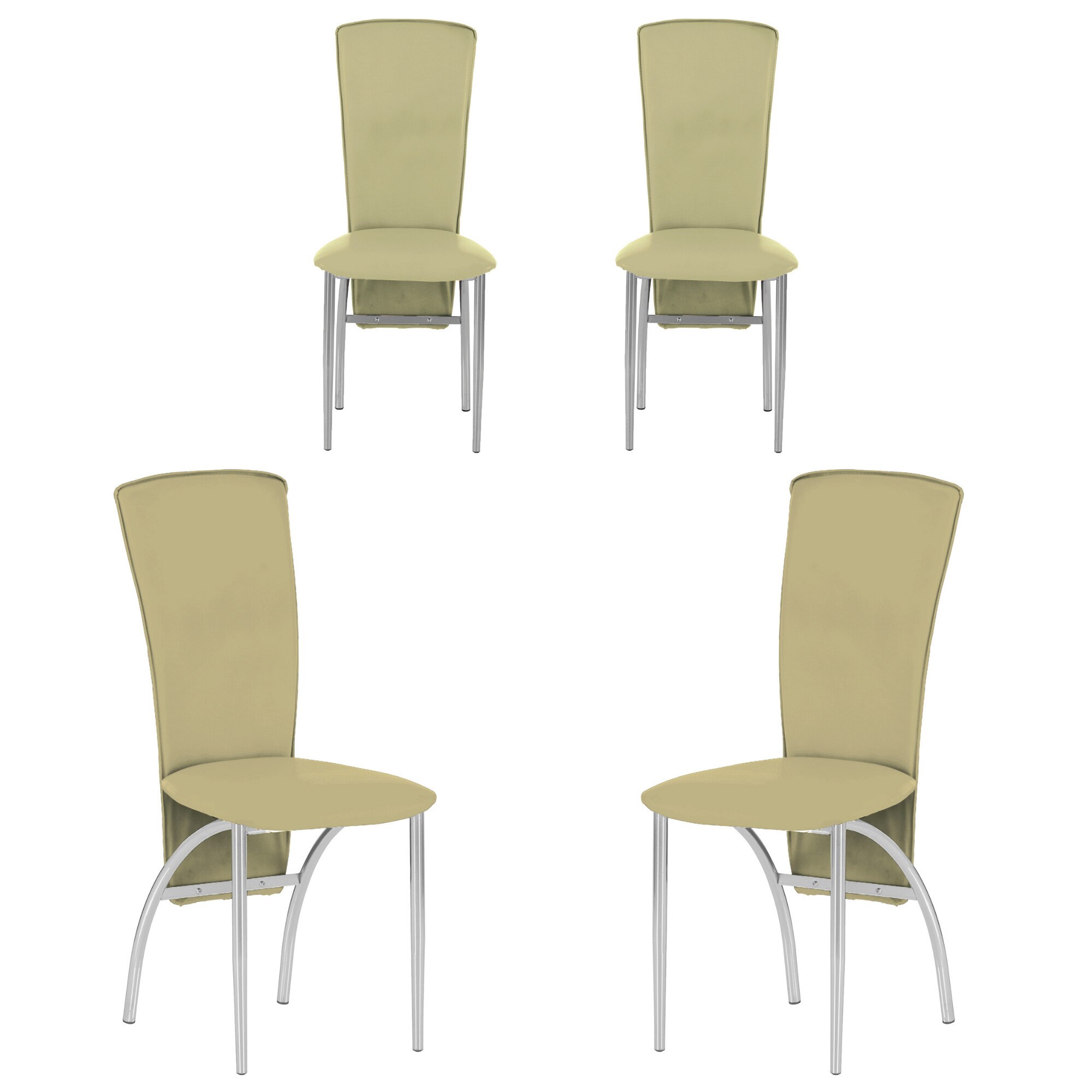 Set 4 scaune bucatarie MF AMELY, PU Olive