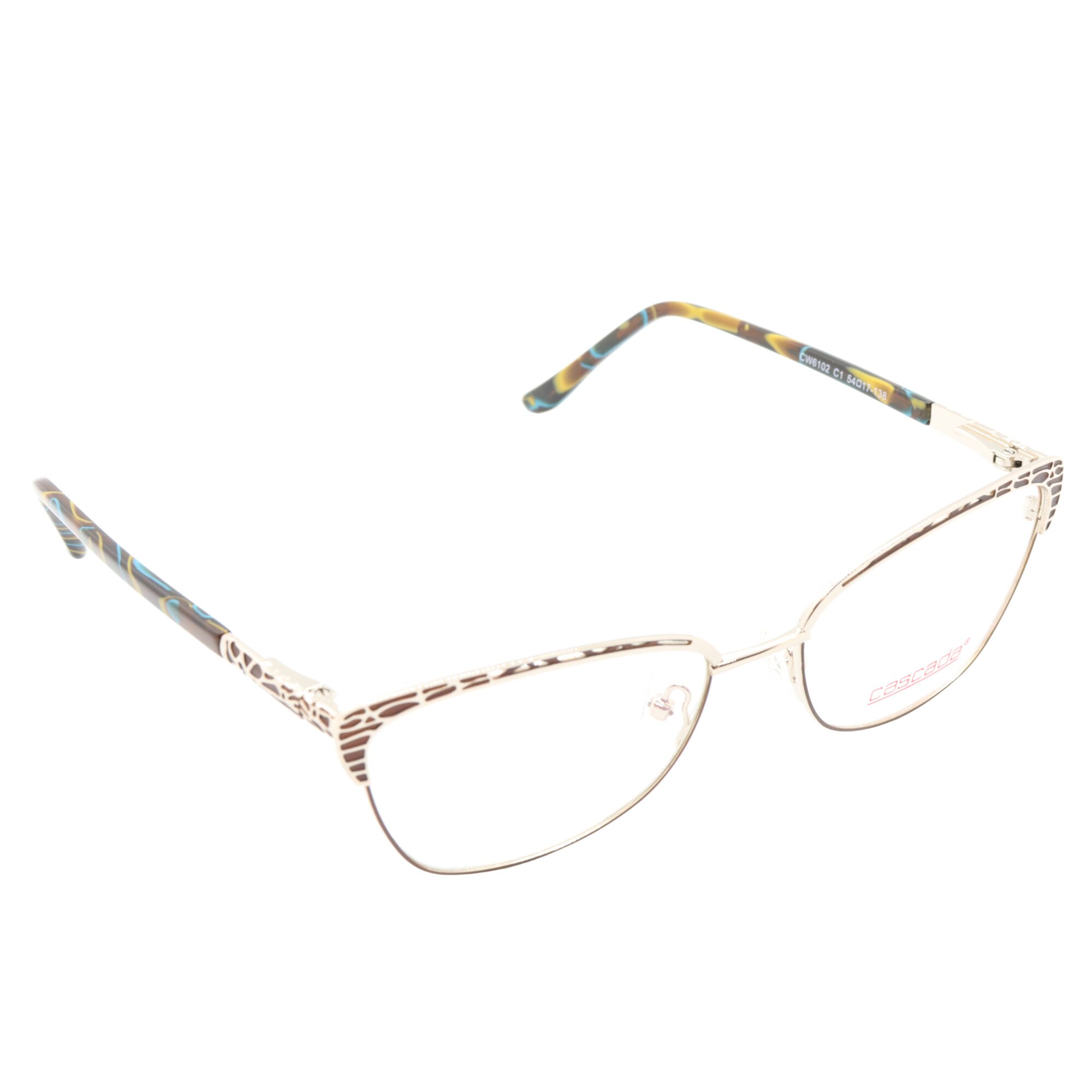 Rame ochelari de vedere, Cascada, Dama, CW6102, 54mm, Auriu/Maro