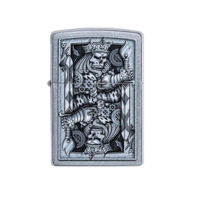 Bricheta Zippo Steampunk King Spade antivant, reincarcabila