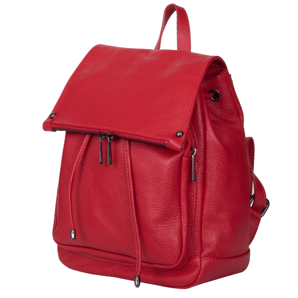 Rucsac piele naturala Jimmy rosu