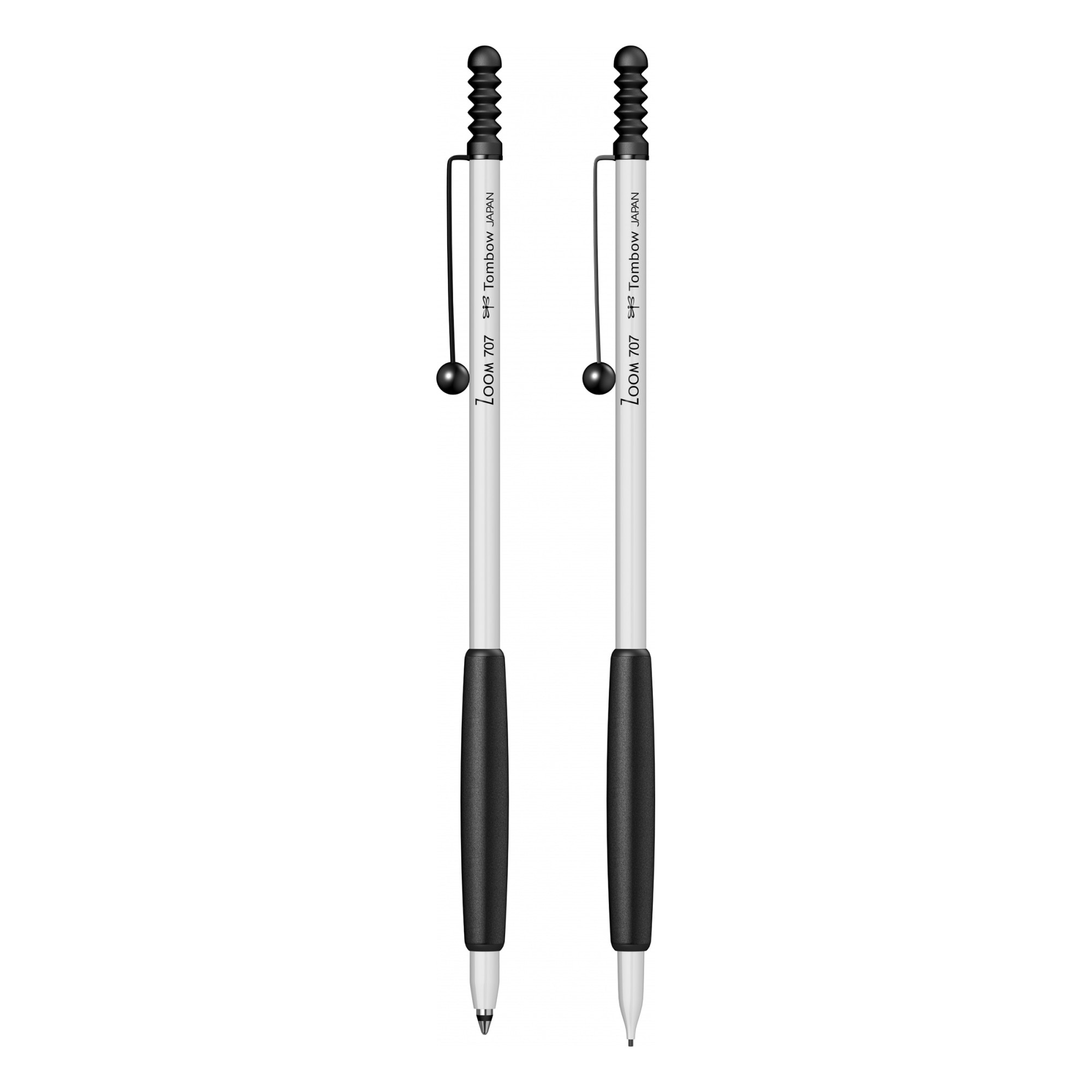Set Pix si Creion Mecanic Tombow Zoom 707 White / Black BT, alb