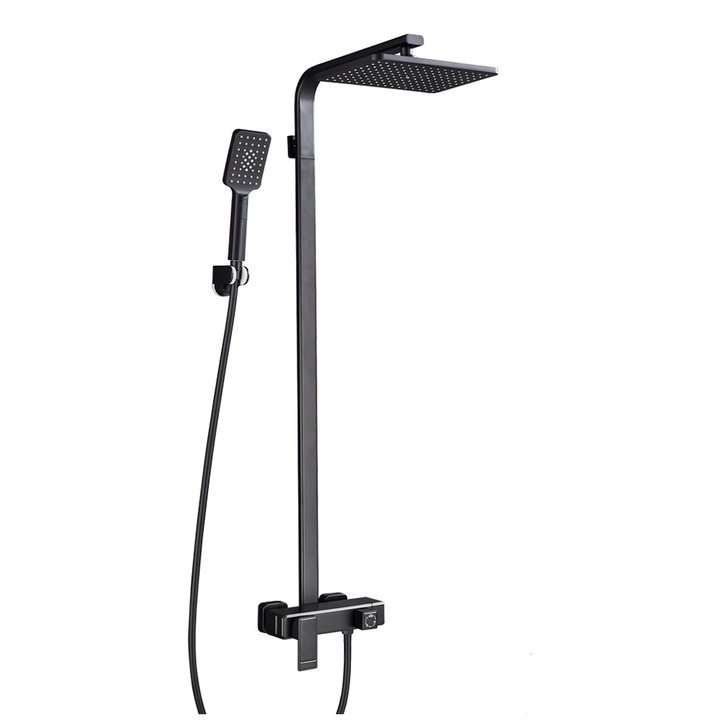 Coloana De dus,Negru,Cu baterie,Fixa,AquaSpa,3 Functii