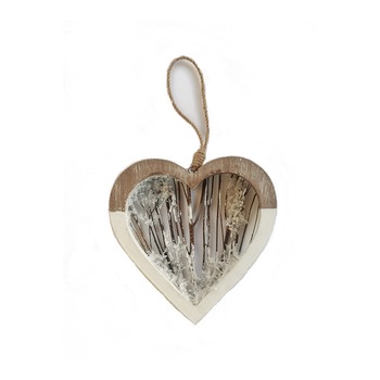 Inimioara decorativa ,Fantasia , lemn pictat si crengute salcie Inimioara decorativa ,Fantasia , lemn pictat si crengute salcie