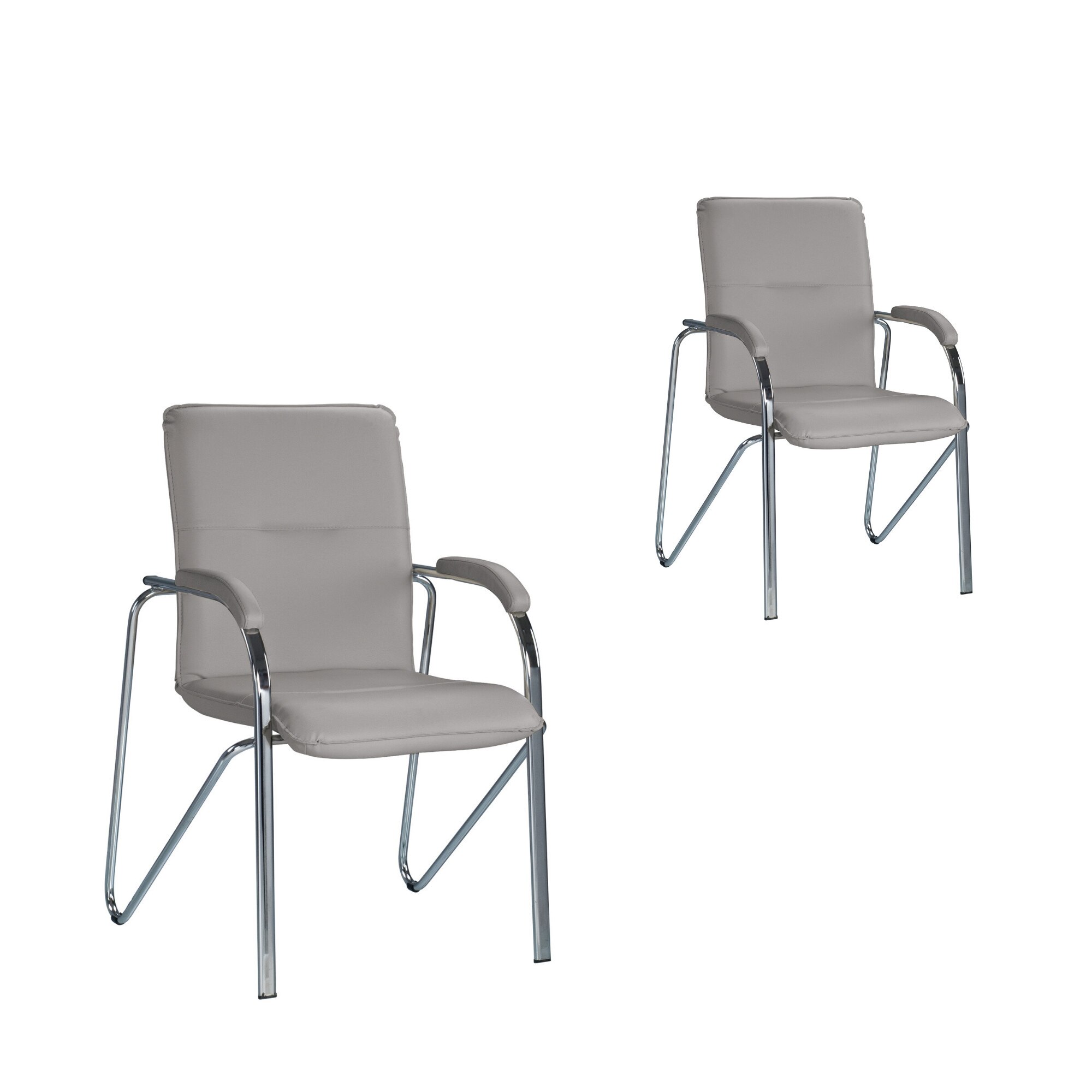 Set 2 scaune vizitator MF SAMBA Soft, PU Grey