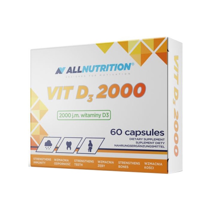 Vitamina D3 All Nutrition Vit D3 2000, 60 de capsule