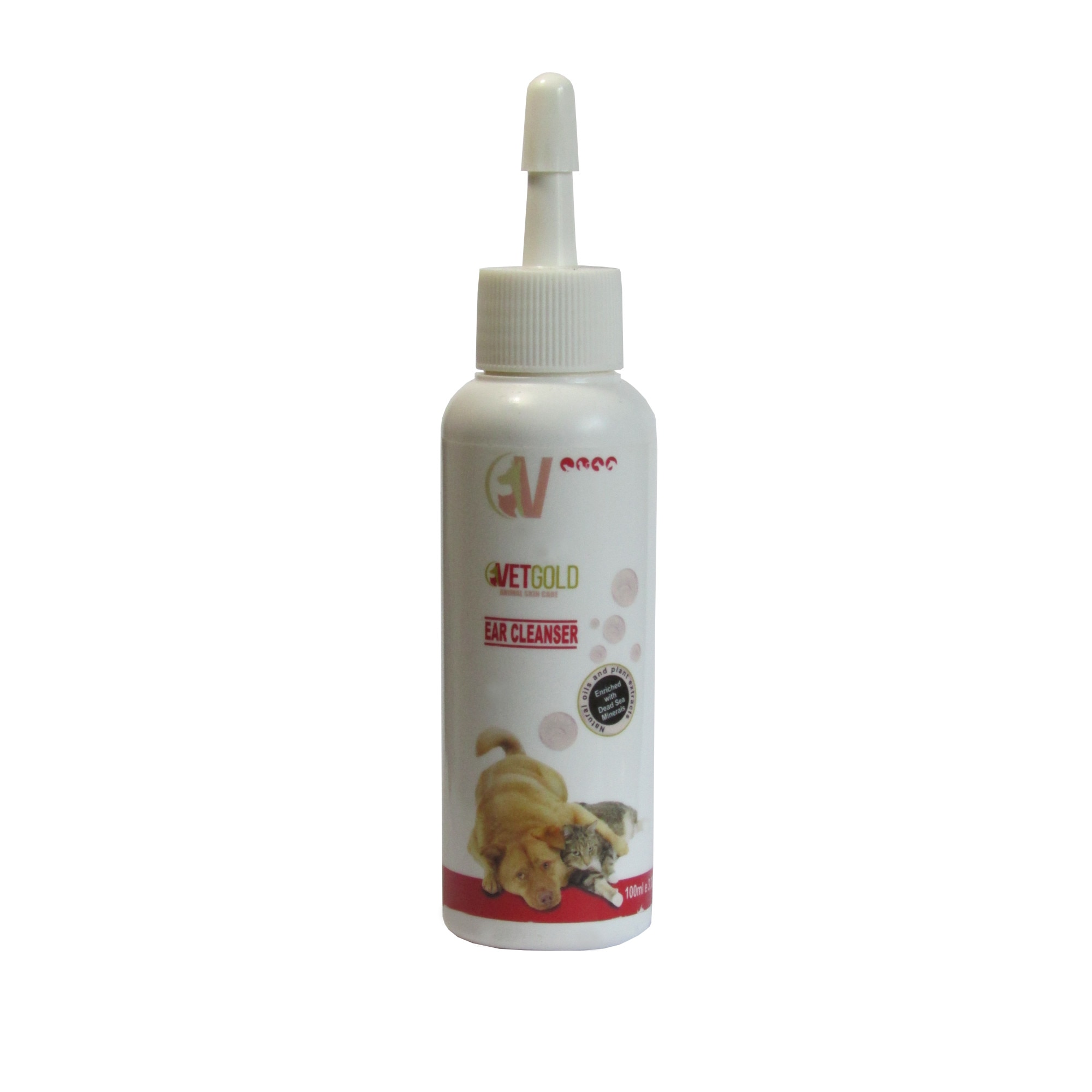 Solutie otica pentru igiena auriculara, Vetgold, pentru caini si pisici, pe baza de acid salicilic, 100 ml