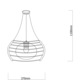 Pendul Interior Erste Turing 1x60W Max E27 EL0038546 Culoare Alb Negru