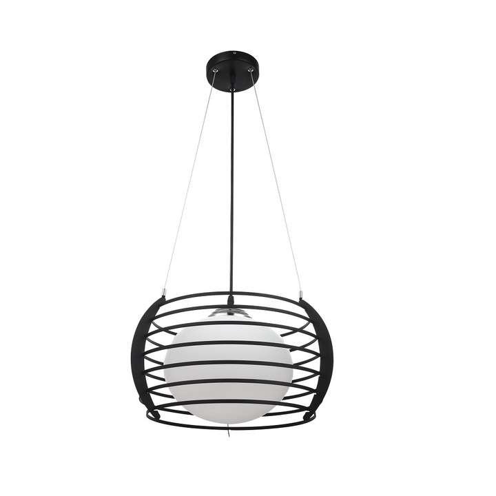 Erste Turing Interior Pendant 1x60W Max E27 EL0038546 Цвят Бял Черен