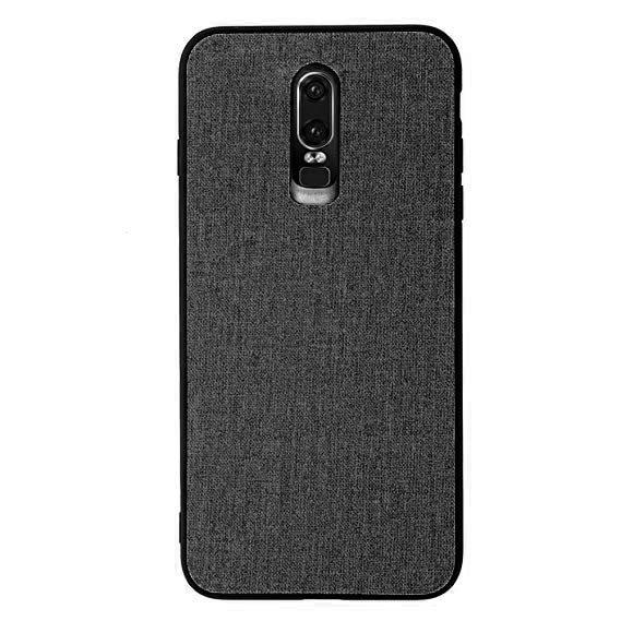 Husa OnePlus 6, Fabric, culoare negru