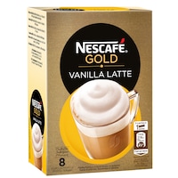 Pachet: 2 x Cafea cappuccino NESCAFÉ Gold Vanilla Latte, 8x18.5g