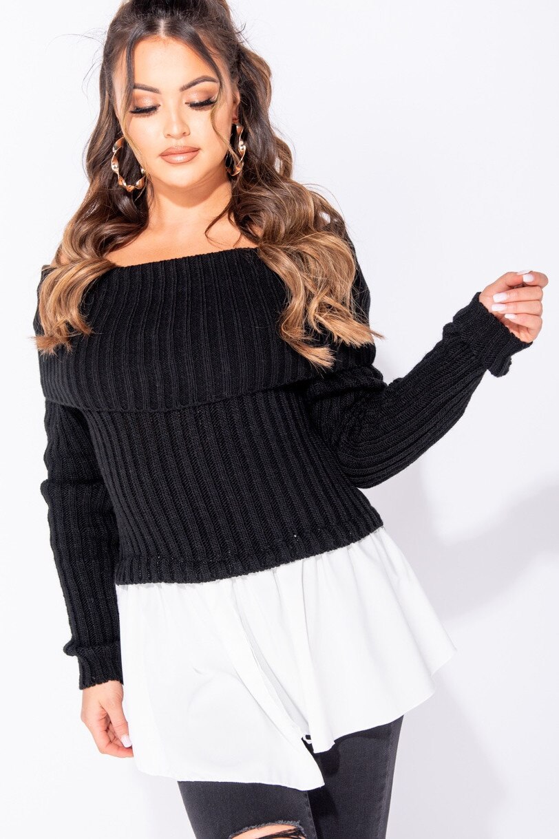 Pulover Parisian, Negru, One Size