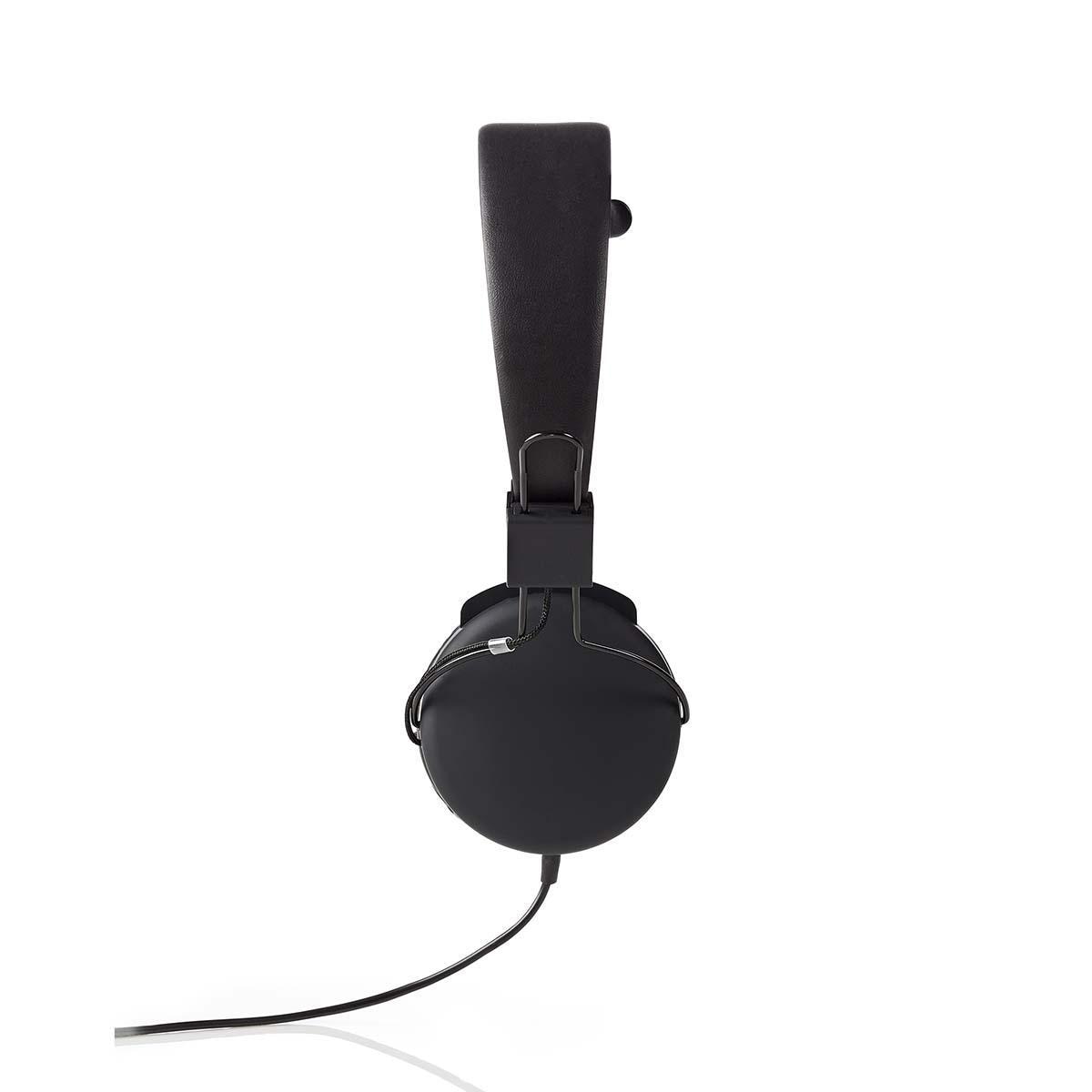 Casti audio, Nedis, Cu fir, Negru