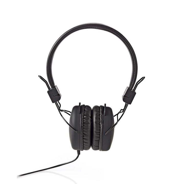Casti audio, Nedis, Cu fir, Negru