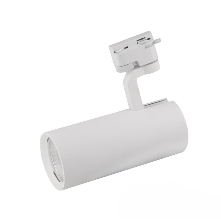 Spot LED 40W, 4560lm - 50 000H, directionabil pe sina trifazata, LED Market®, D100-W, 4200K lumina naturala, Corp Alb, clasa energetica E