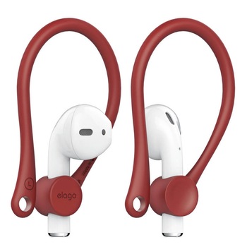 Carlige siliconice pentru Apple AirPods, Elago AirPods EarHooks, rosu Carlige siliconice pentru Apple AirPods, Elago AirPods EarHooks, rosu