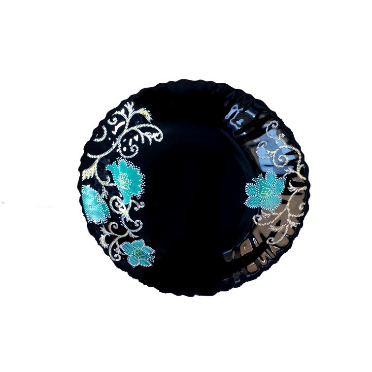 Set 6 Farfurii negre adanci,opal,22cm