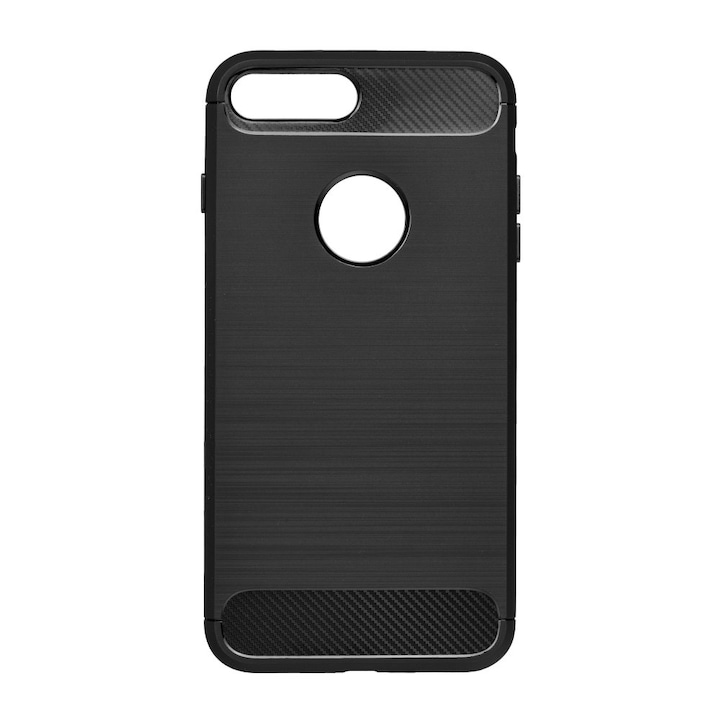 Предпазен гръб Forcell Carbon Case за Apple iPhone SE 2020, Черен