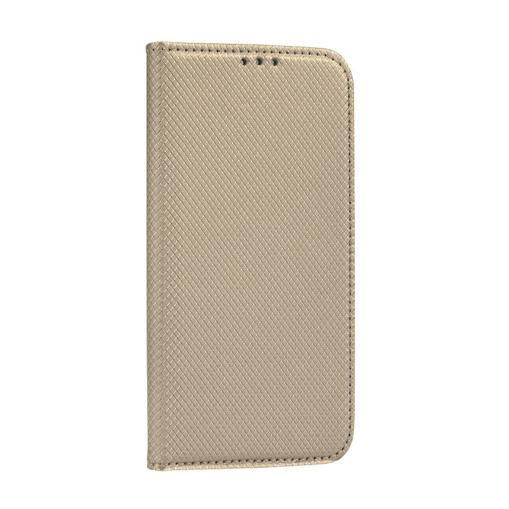 Предпазен калъф Smart Case Book за LG Q60, Златист/Сив