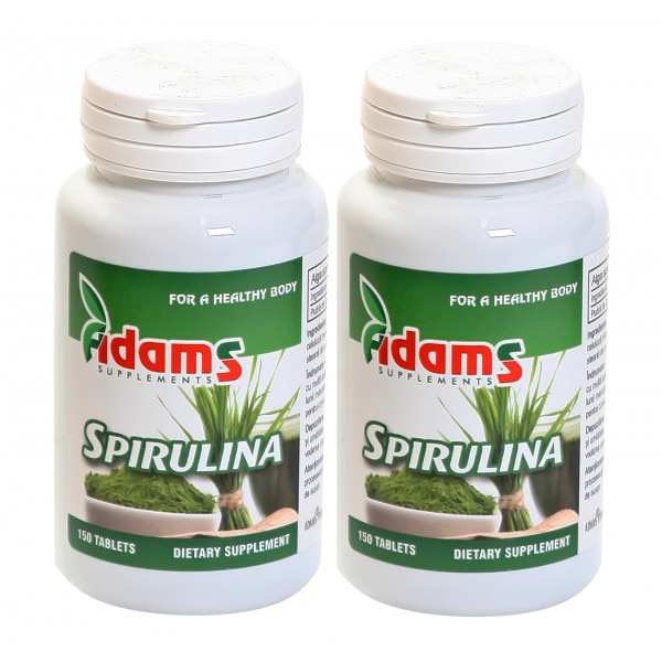 Oferta 1+1 Spirulina 400 mg, 150 tablete, Adams Vision